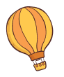 Hot air balloon icon