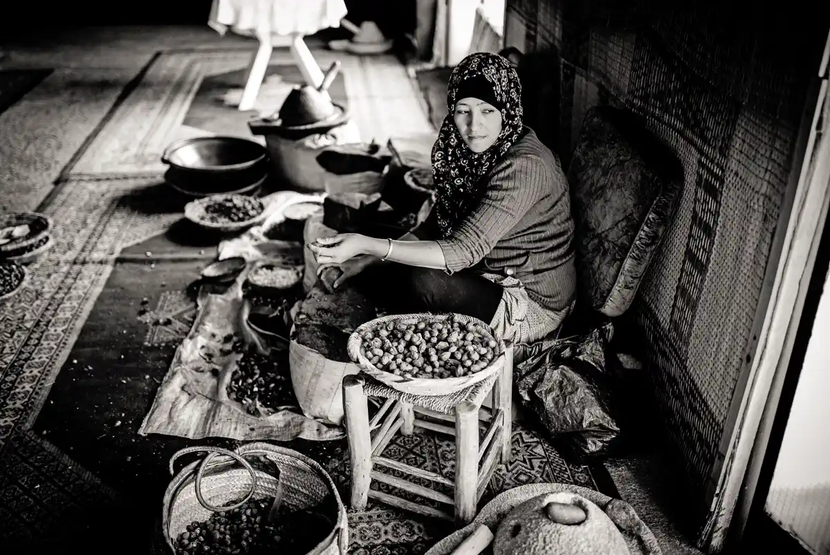 Women's argan cooperative CSR visit arranged by Morocco Quest for a sustainable event in Morocco