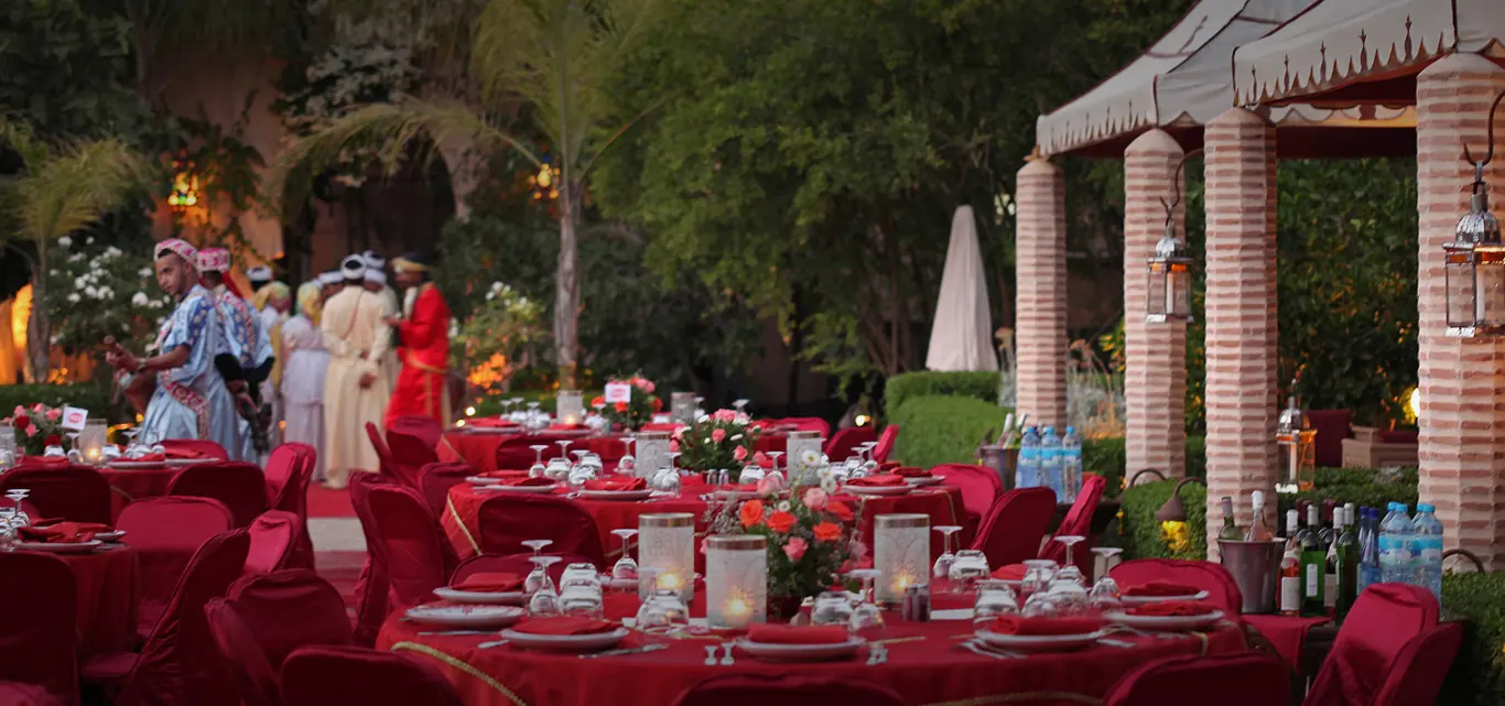 Event catering spread built from regionally sourced Moroccan produce by Morocco Quest